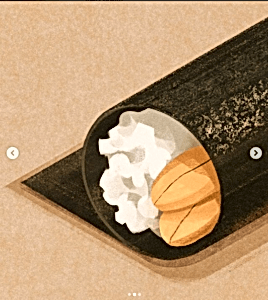 Detail of Honorable Mention image from National Handroll Day contest of handroll